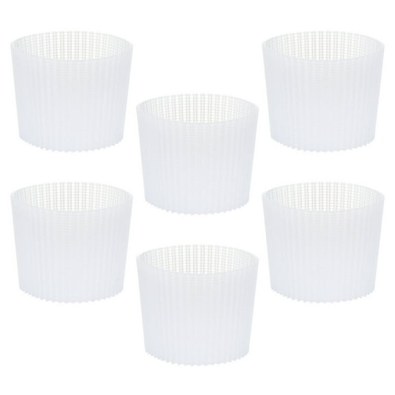 6 Pcs Coffee Mug Silicone Cup Cover Flexible Cup Holder Travel 11.5x9.5cm White