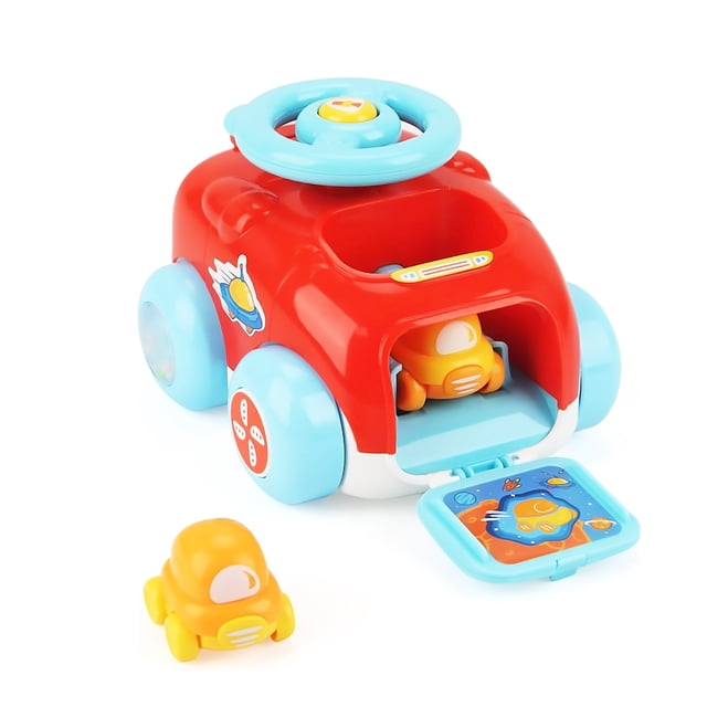 Vehículos de juguete de lanzamiento interactivo, autos impulsados por , con 2 autos pequeños, habilidades motoras , autos de juguete Naranja Macarena coche de eyección