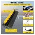 thumbnail image 3 of Cable Protector Ramp 4 Pack, 2 Channel - 66,000LB Capacity Heavy Duty Rubber Cord Cover, Driveway Speed Bump for Cables, Wires & Hoses, 3 of 7