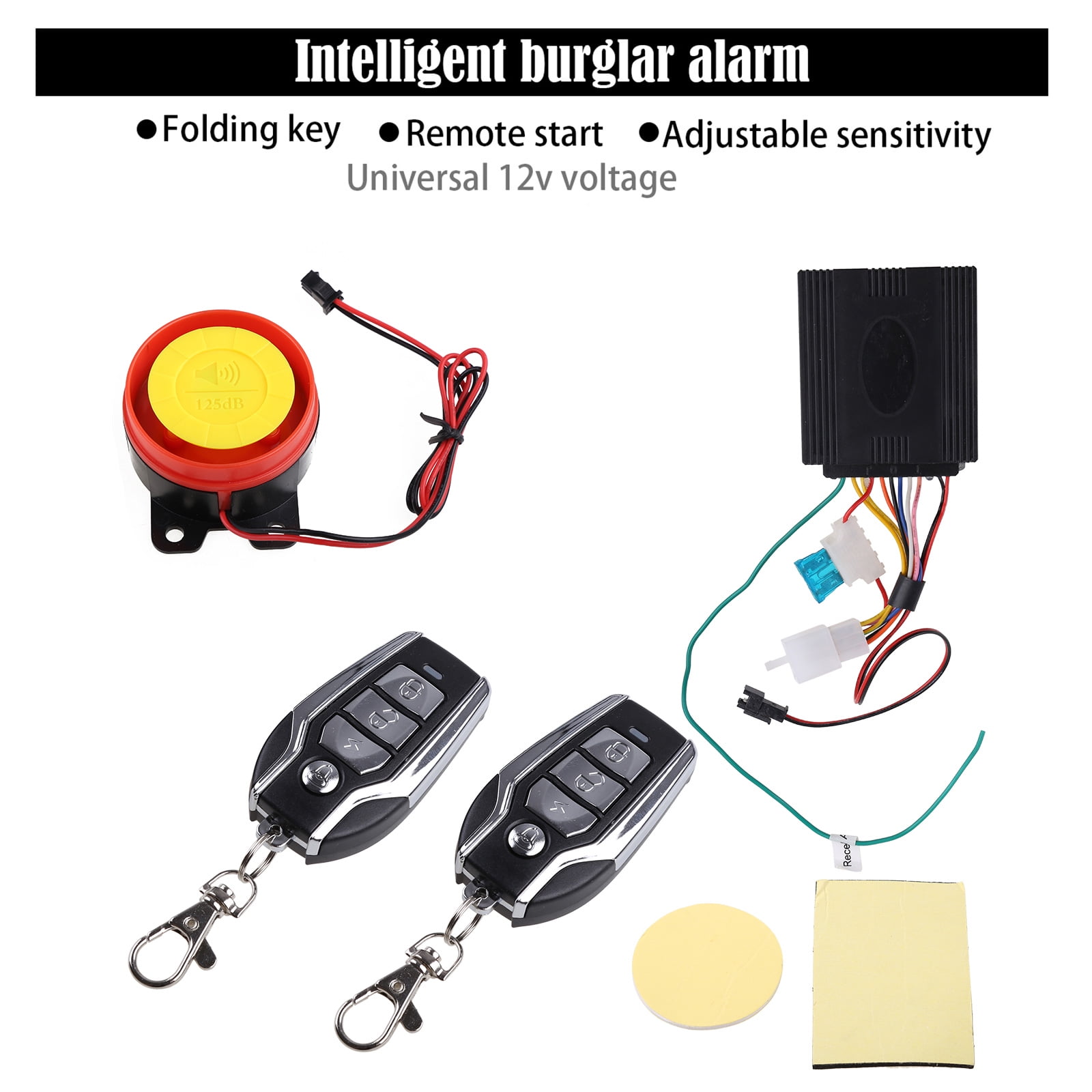 burst Hjemland Forhøre Sofullue Motorcycle Anti-theft Universal Motorcycle Scooter Security Alarm  System Engine Start Remote Control for Key - Walmart.com