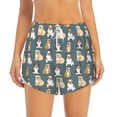 thumbnail image 2 of Gaeub Cartoon Bulldog 1 Print Women's Athletic Shorts,High Waisted Running Shorts,Pocket Sporty Short,Gym Elastic Workout Shorts-Medium, 2 of 7