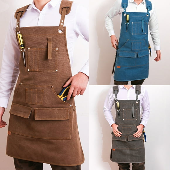 TidBay Baking Apron Fine Stitch Single Layer Classic Design Cross-Back Studio Workshop Apron for Flower Shop