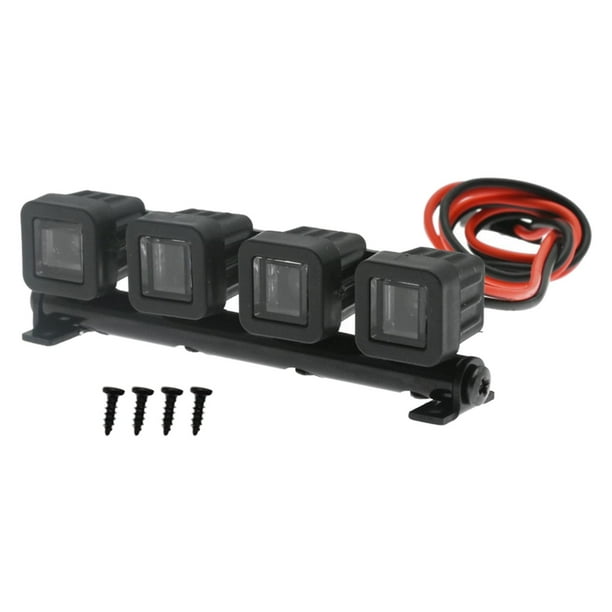 Kit de luces de techo para coche teledirigido 1/24, accesorios de bricolaje, luz de techo LED, universal Cuadrado