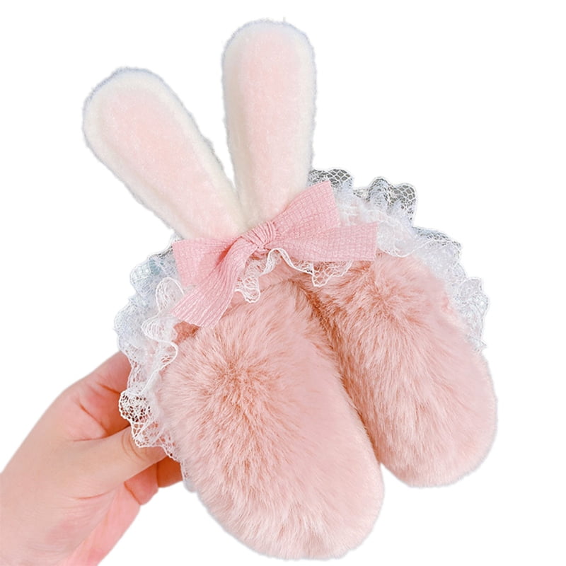 CANKER Winter Earmuffs For Girls Lolita Earmuffs Foldable Rabbit Ear