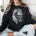 thumbnail image 3 of Lion of Judah Floral Graphic Sweatshirt, Christian Bible Verse Inspirational, Unisex Pullover, Faith Based Clothing, Revelation 5:5, 3 of 11