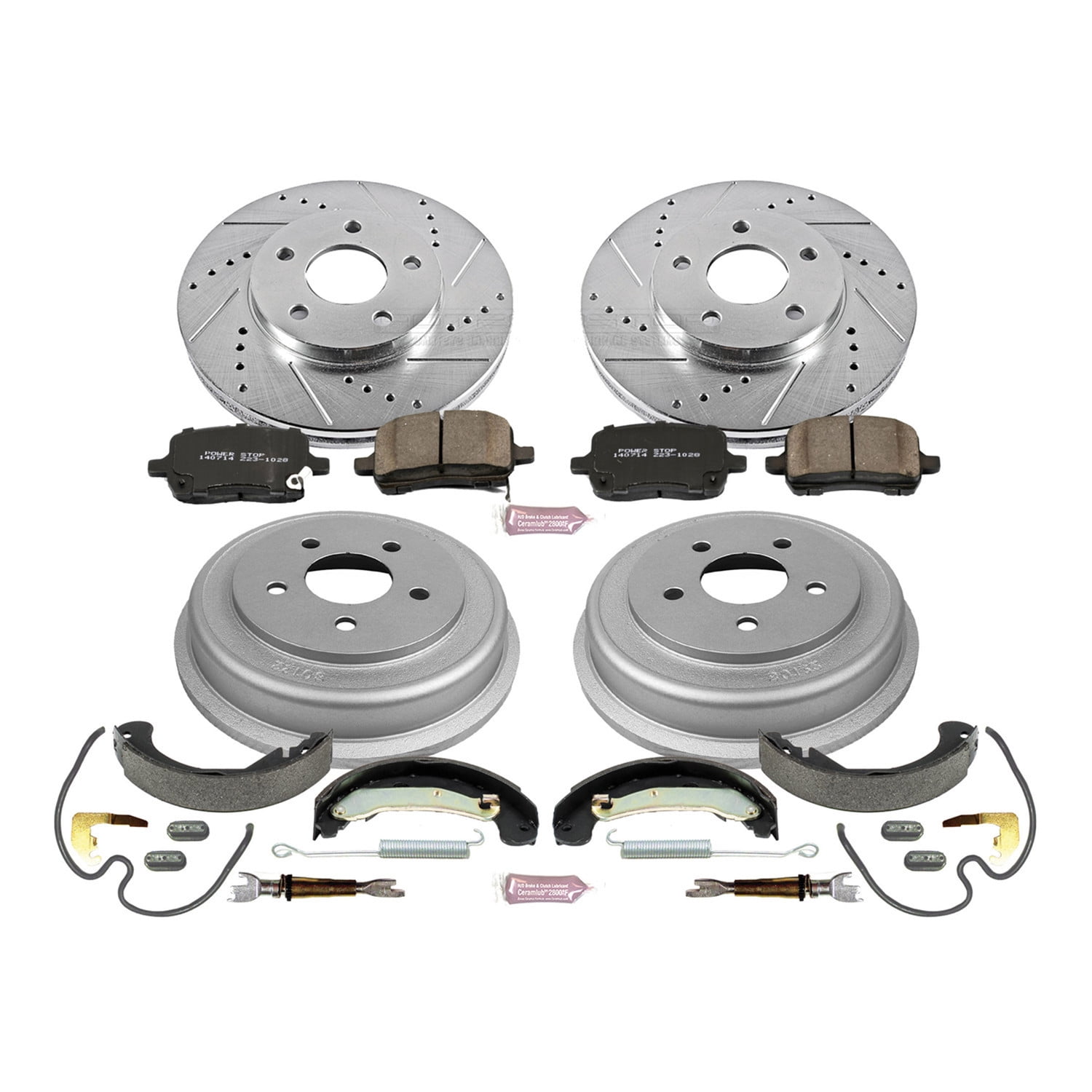 PowerStop Front and Rear Z23 Evolution Sport Brake Pad Rotor Drum and Shoe Kit Fits: CHEVROLET Select Models K15223DK