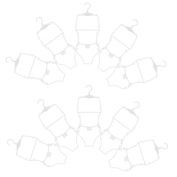 PTOOTP 10 Pcs Plastic Wire Hangers for Swimsuit Display, Women and Family Travel Clothes Organizer