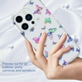thumbnail image 3 of SaniMore for iPhone 15 Pro Case, Shockproof TPU Stylish Marble Pattern for Girls Women Drop Resistant Slim Fit for iPhone 15 Pro Lightweight Protective Anti-scratch Shell - Butterfly, 3 of 6