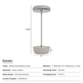 thumbnail image 3 of GRANDPATIO Outdoor Solar Steel Table Lamp with USB Port and Multi-Mode Lighting, White, 3 of 6