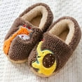 thumbnail image 5 of Hessimy Boys Girls Cozy House Slippers Warm Plush Winter Cotton Slipper Kids Cute Dinosaur Indoor Shoes Non-Slip Toddler Slippers Kids Slippers Cow Slippers House Slippers (Brown,13), 5 of 5