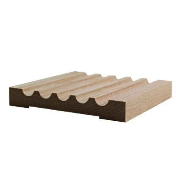 Fluted Casing EWCA49, 3/4" x 5-1/8", Red Oak, 95"