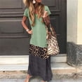 thumbnail image 3 of Vestido de manga larga con estampado de patchwork gris leopardo para mujer, 3 of 5