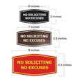 thumbnail image 2 of Fancy No Soliciting No Excuses Sign (Black Gold) - Medium, 2 of 5