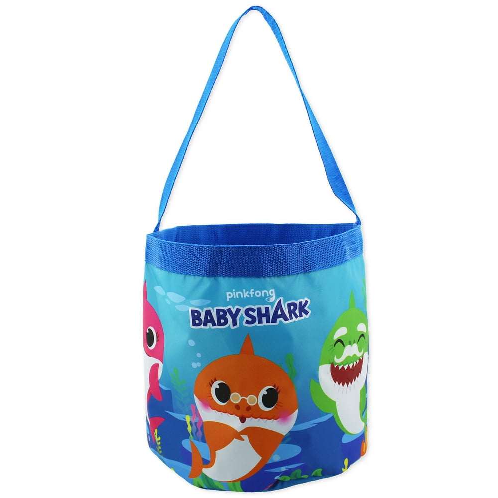 Baby Shark Boys Girls Collapsible Nylon Gift Basket Bucket Toy Storage