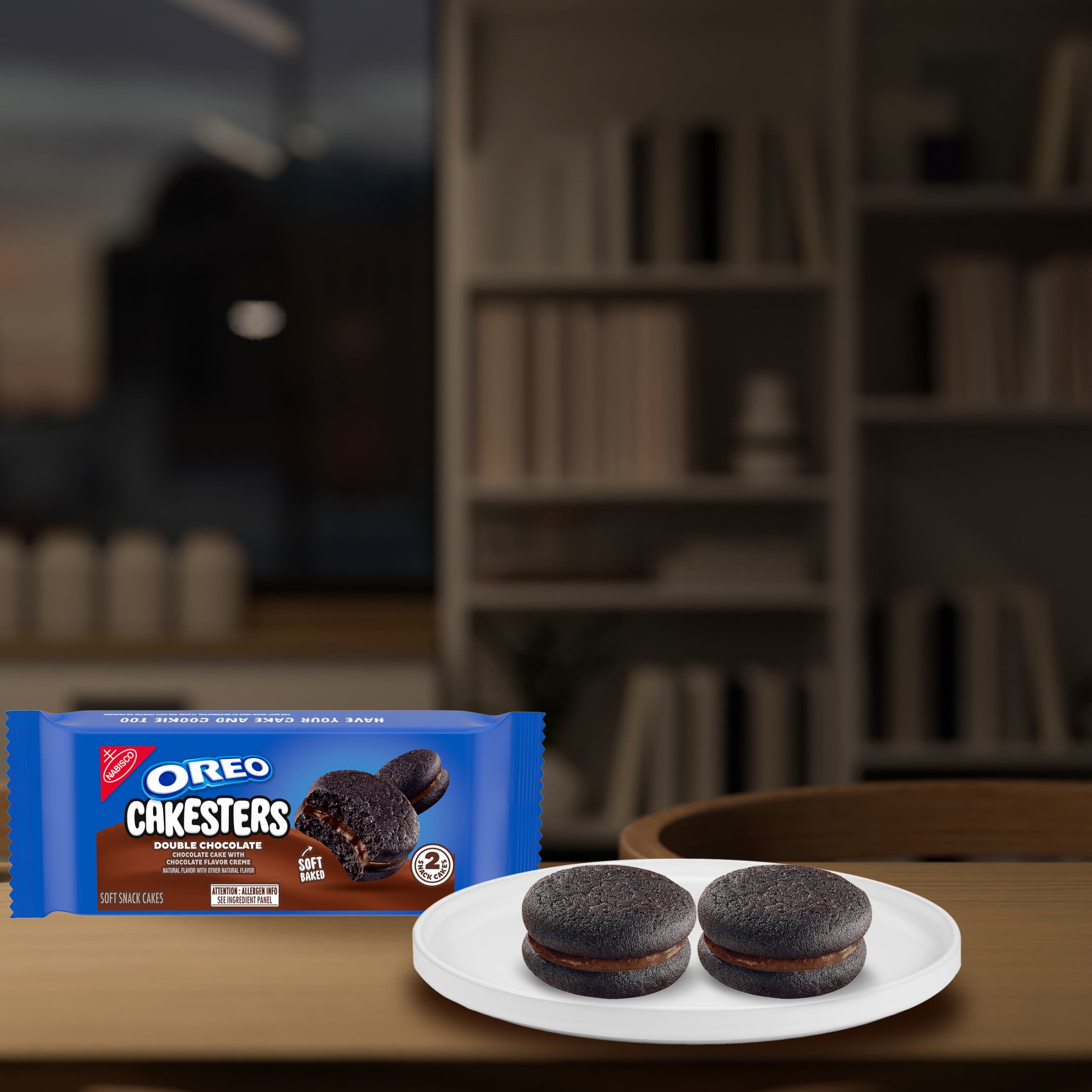 (3 pack) OREO Cakesters Double Chocolate Soft Snack Cakes, 5 - 2.02 oz Snack Packs