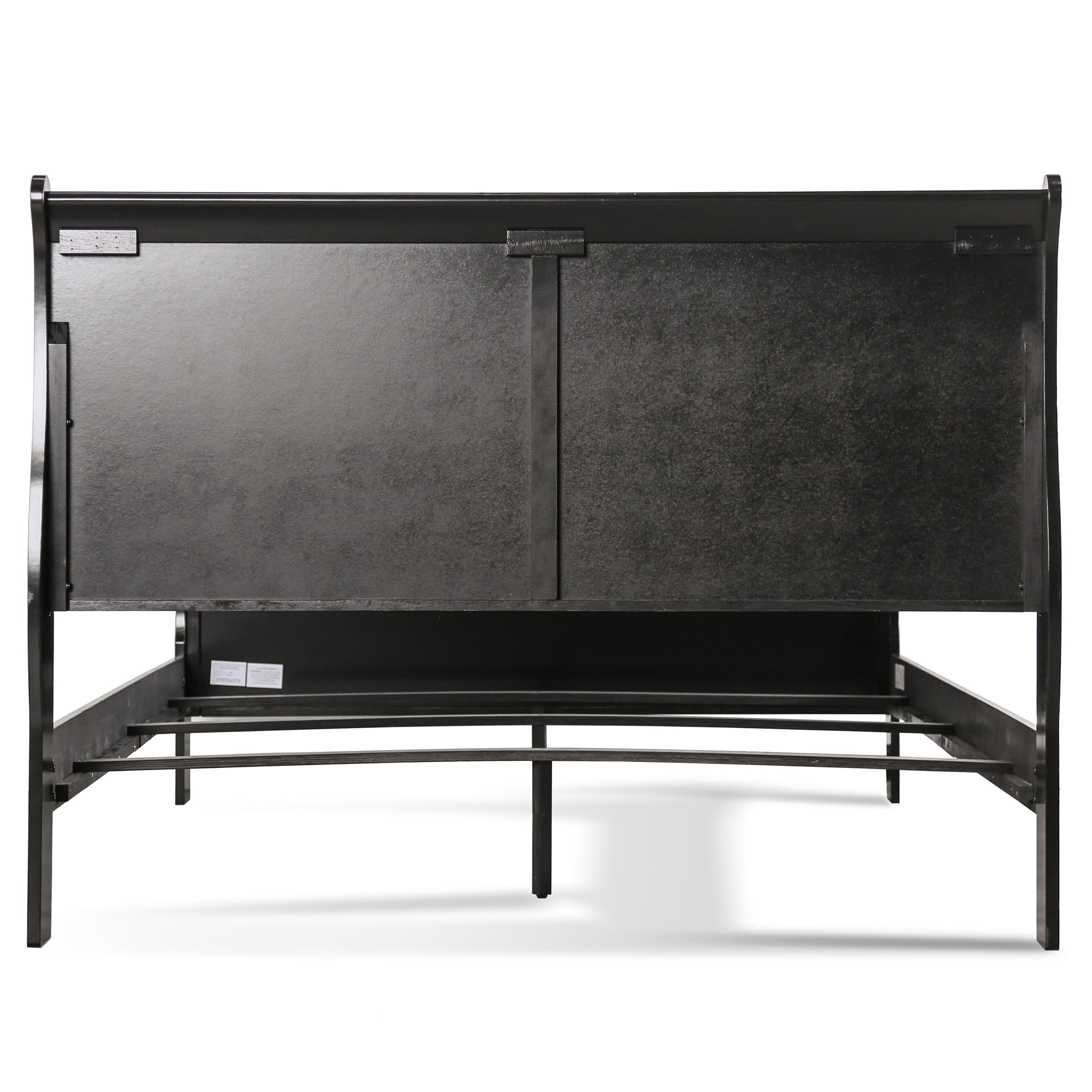 Furniture of America Vrai Adult Queen Sleigh Headboard Wood Bed, Black