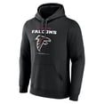 thumbnail image 2 of Men's Black Atlanta Falcons Logo Team Lockup Fitted Pullover Hoodie, 2 of 3