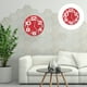 thumbnail image 2 of EeaseMX Reloj de pared redondo con números grandes en 3D, novedoso, para cocina, hogar y oficina (rojo), 2 of 7