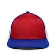 thumbnail image 3 of OC Sports OC12M Phenom Performance Twill Front Panel Cap -Red White Royal, 3 of 8