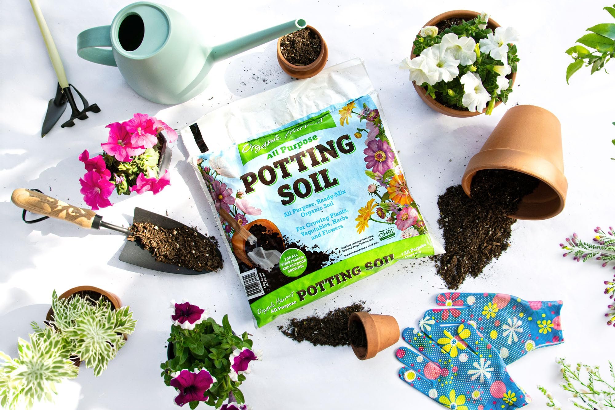 Organic Potting Soil Mix - All Purpose Ready-to-Use Garden Soil for Indoor-Outdoor Plants, Vegetables, Herbs & Flowers - Enriched with Nutrients, Eco-Friendly 16 qt. 4 Pack