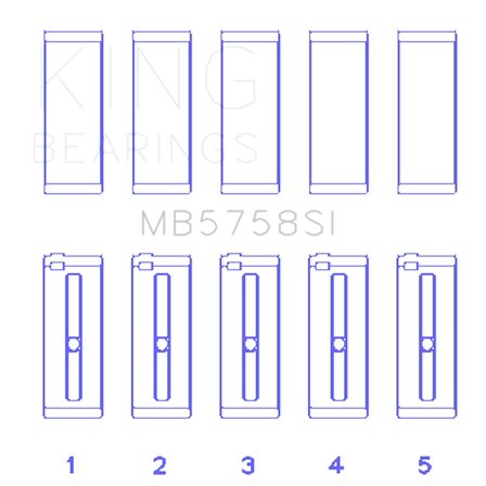 King Bearings Mb5758si Main Bearing, Si Series, Standard, 1.6 L, Fits/For Bmw Fits select: 2013 MINI COOPER ROADSTER, 2007-2016 MINI COOPER
