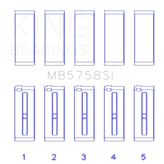 King Bearings Mb5758si Main Bearing, Si Series, Standard, 1.6 L, Fits/For Bmw Fits select: 2013 MINI COOPER ROADSTER, 2007-2016 MINI COOPER