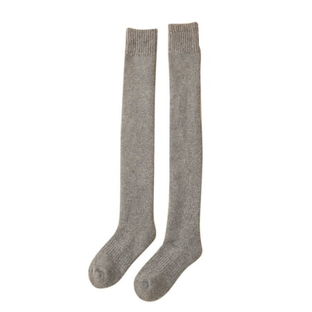 

Heiheiup Women Knit Thigh High Socks Over The Knee High Leg Warmers Winter Long Boot Stockings Ringleader Boots