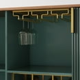 thumbnail image 5 of HLR 47.2" Coffee Wine Bar Cabinet with 2 Door, Modern Buffet Sideboard Table for Dining Room, Green, 5 of 8
