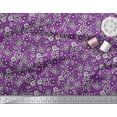 thumbnail image 3 of Soimoi Poly Georgette Fabric Leaves & Floral Block Print Fabric by The Yard 52 Inch Wide, 3 of 3