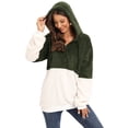 thumbnail image 2 of EFINNY Womens Casual Oversized Warm Double Fuzzy Hoodies Loose Pullover Hooded Sweatshirt Outwear, 2 of 6