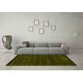 thumbnail image 3 of Ahgly Company Machine Washable Indoor Square Abstract Yellow Contemporary Area Rugs, 6' Square, 3 of 4