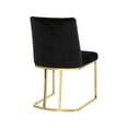 thumbnail image 5 of Meridian Furniture Heidi Black Velvet Dining Chair (Set of 2), 5 of 5