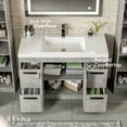 thumbnail image 4 of Eviva Lugano 48" Cement Gray Modern Bathroom Vanity with White Integrated Acrylic Sink, 4 of 7