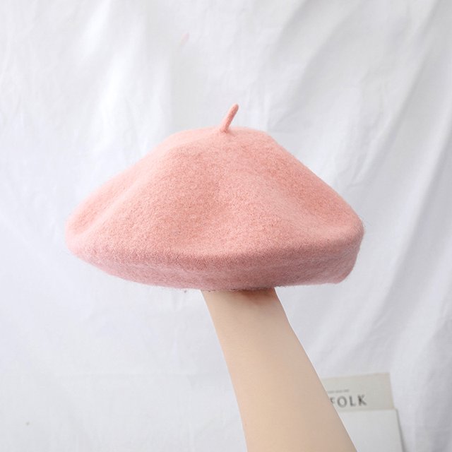 LinYooLi Ishihara Rimi Hat Vintage British Wool Beret Thick Japanese Painter Hat Korean Version Versatile Pumpkin Hat Girl