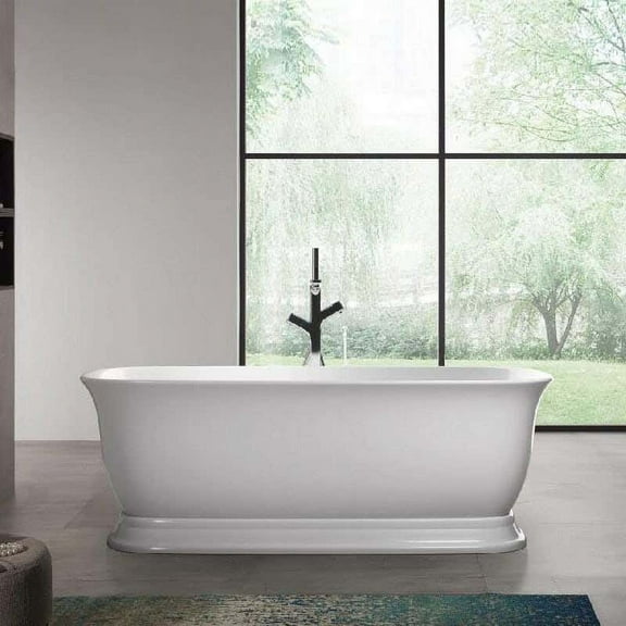 Royal 67 Inch Acrylic Double Ended Freestanding Tub - No Faucet Drillings