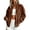 Coffee, variant on Womens Velour Zip Up Bomber Coat Stand Collar Long Sleeve Oversized Jacket Fall Winter Casual with Pockets (S, Green)