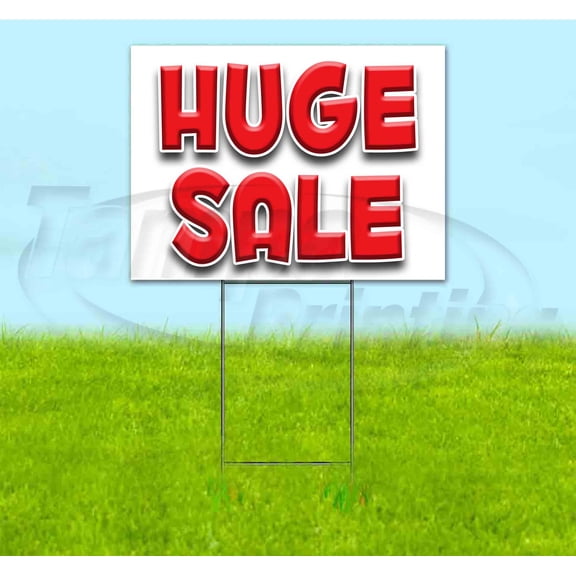 Huge Sale (18" x 24") Yard Sign, Includes Metal Step Stake