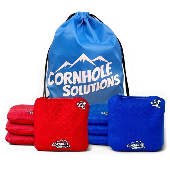 Red/Royal Blue - Professional REC Cornhole Bags – Regulation 6"x6" – Full Set of 8