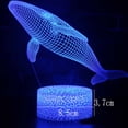 thumbnail image 2 of Lámpara de escritorio 3D de la serie Whale, luz nocturna con control remoto táctil colorida LED, 2 of 5