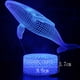 thumbnail image 2 of Lámpara de escritorio 3D de la serie Whale, luz nocturna con control remoto táctil colorida LED, 2 of 5