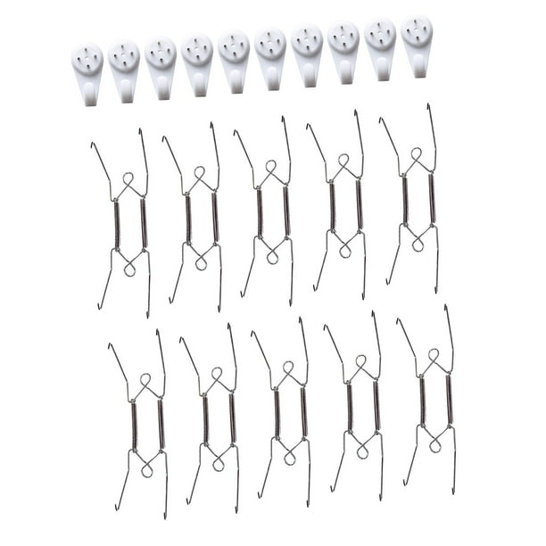 20x colgador de placa montable, colgadores de placa de alambre decorativos montables en la pared con 10 ganchos con clavos, soporte de exhibición para 8 pulgadas mayimx Perchas para platos