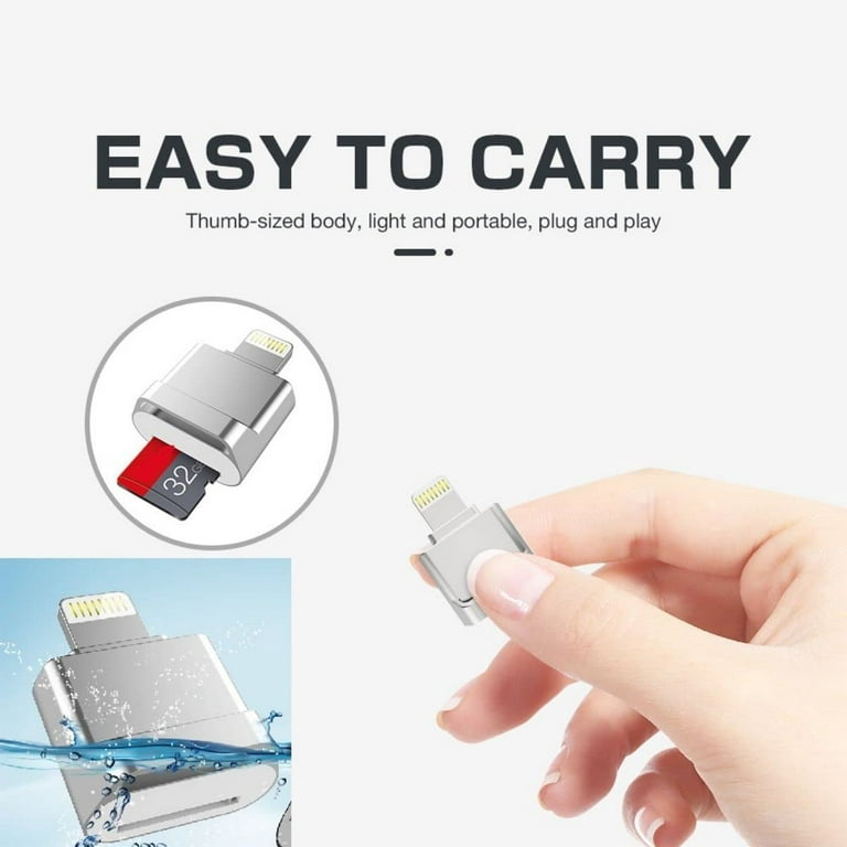 Lightning to SD Card Reader for iPhone, Sd Card Adapter with Fast Char –  Maxandfix