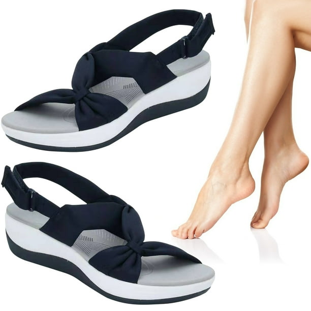 Sandalias Elegantes para Con Punta Abierta Lazo Mujer Antideslizante Playa Verano