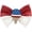 WC73-White, variant on Childrens Independence Day Bow Hair Girls Leather Glitter Color Block Three Colors
