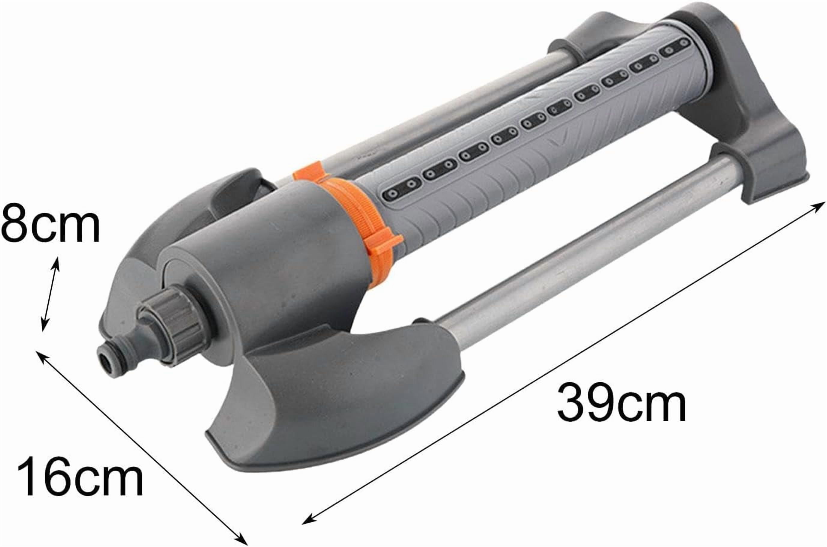Oscillating Sprinkler Water Sprinkler, Improve Irrigation Efficiency, Water Saving Lawn Sprinkler Multifunctional for Garden, Gray 20 Holes