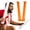 Orange, variant on Thunder Sticks, Handheld Inflatable Clapper Noise Makers for Football Games, Sports Events, Celebrations, Pep Rallies & Parties