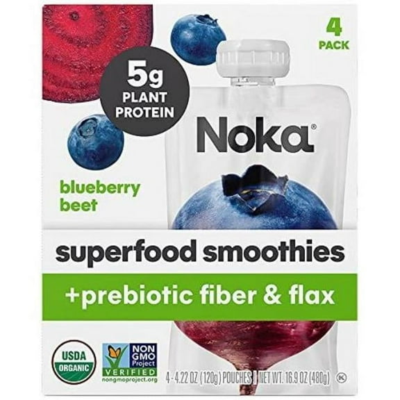 Noka  16.9 oz Blueberry Beet Smoothie - 4 Piece - Pack of 6