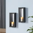 thumbnail image 3 of Danya B Vertical Mirror Pillar Candle Sconces - Set of 2, 3 of 3