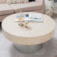 thumbnail image 4 of Linon Peyton Wood Capiz Coffee Table in White, 4 of 11