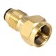 thumbnail image 1 of Adaptador Lixada Safety POL Adaptador Adaptador de recarga de propano Latón macizo Regulador Válvula Reciclaje del tanque de GLP Acoplador de llenado de bote para 1LB, 1 of 7